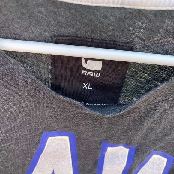 ⚡️G-Star Raw US XL Tee Shirt Grey Blue Awesome Shape⚡️ - Picture 7 of 13